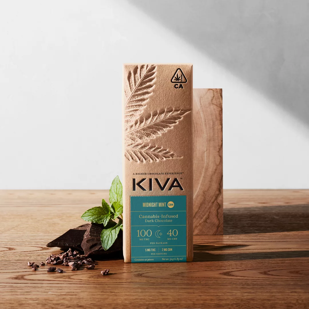 Kiva Midnight Mint Dark Chocolate CBN