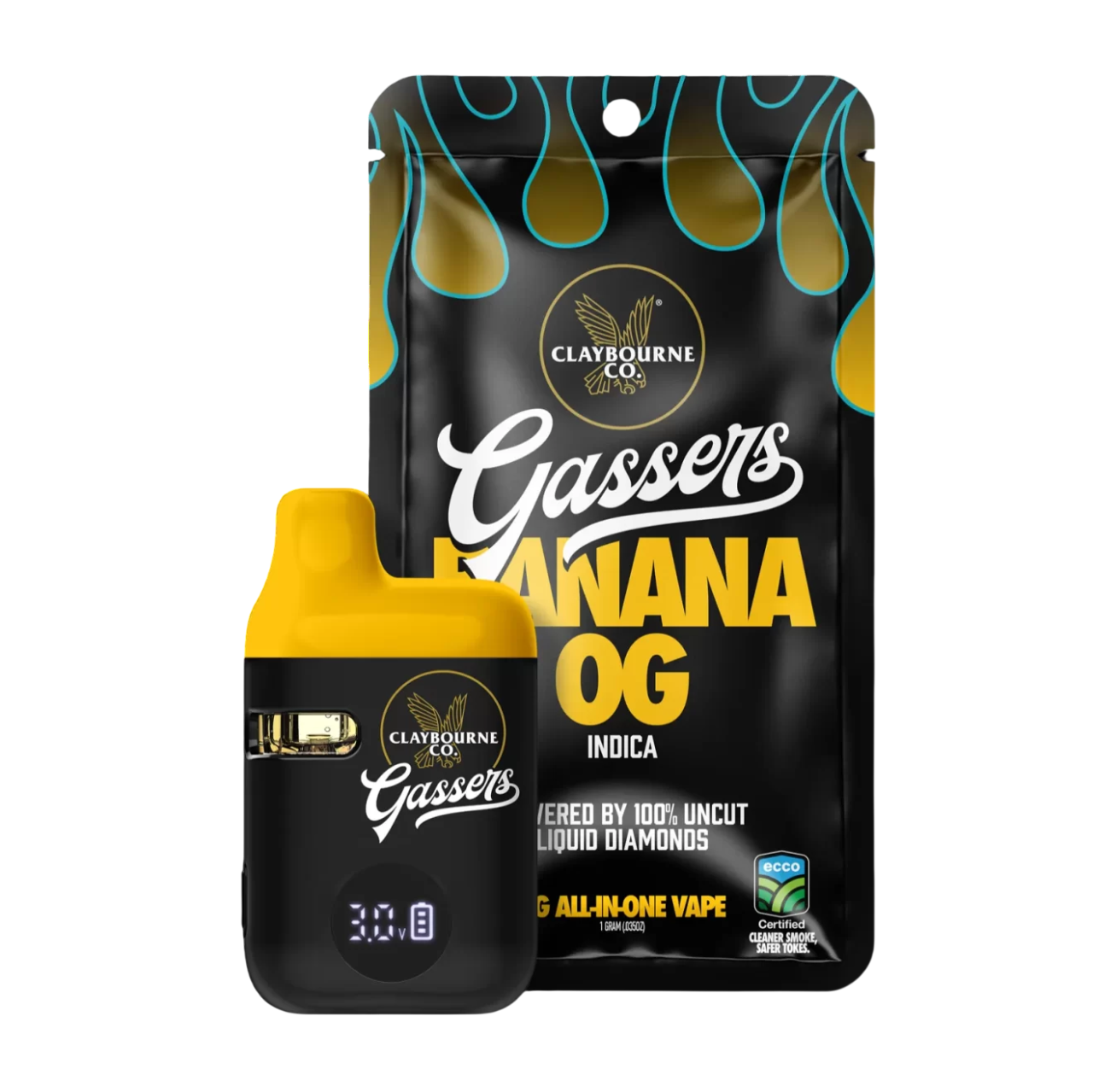 Gassers - Banana OG 1g AIO Liquid Diamonds Vape