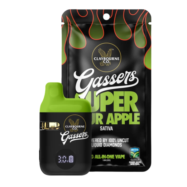 Gassers - Super Sour Apple 1g AIO Liquid Diamonds Vape