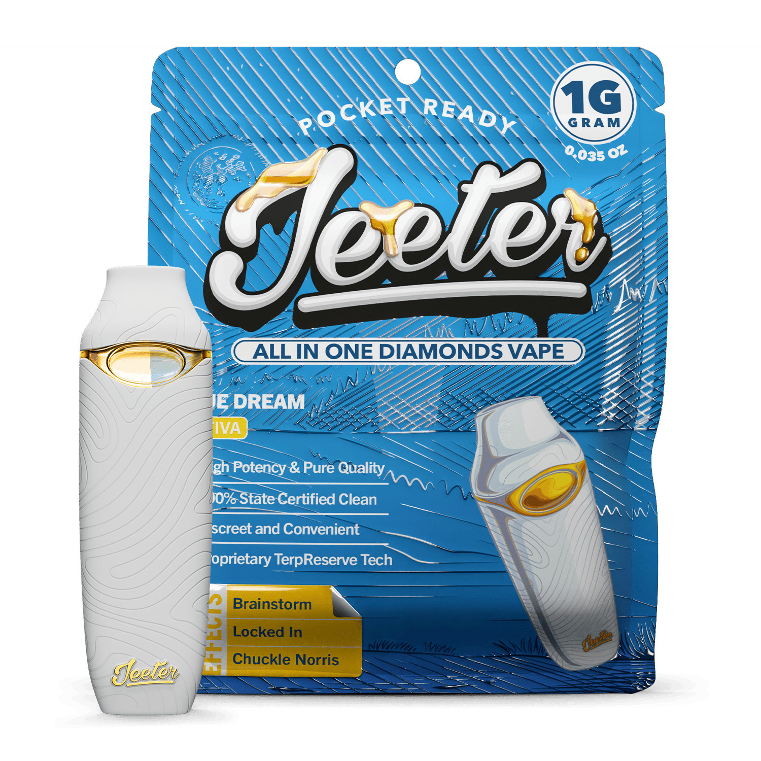 Jeeter - Blue Dream 1000mg AIO Diamonds Vape