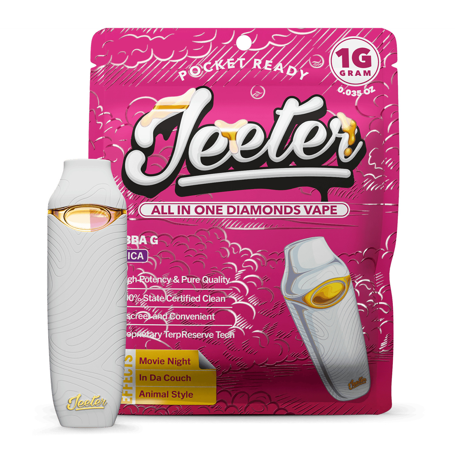 Jeeter - Bubba G 1000mg AIO Diamonds Vape