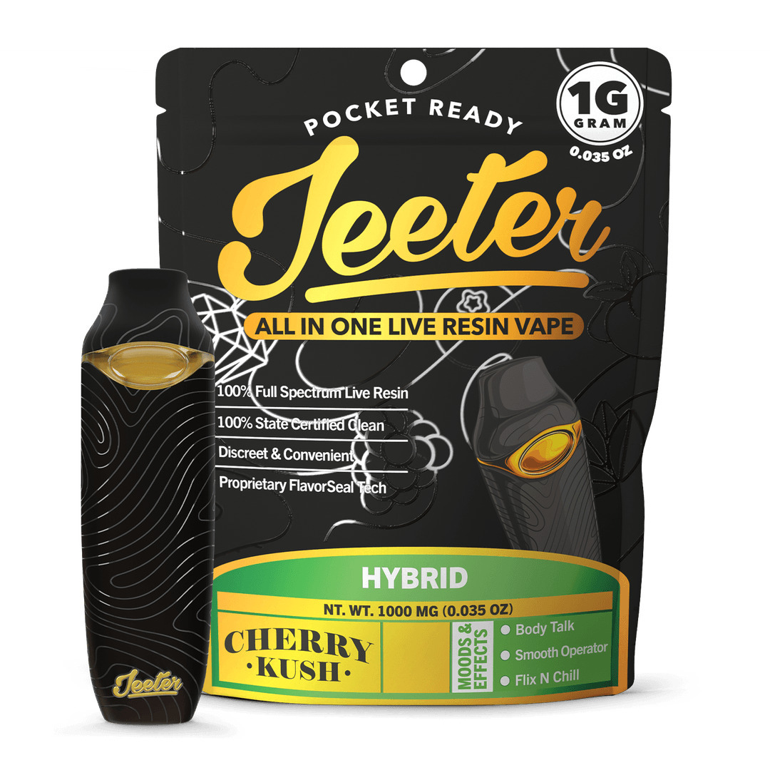 Jeeter Cherry Kush - 1000mg Live Resin AIO Vape