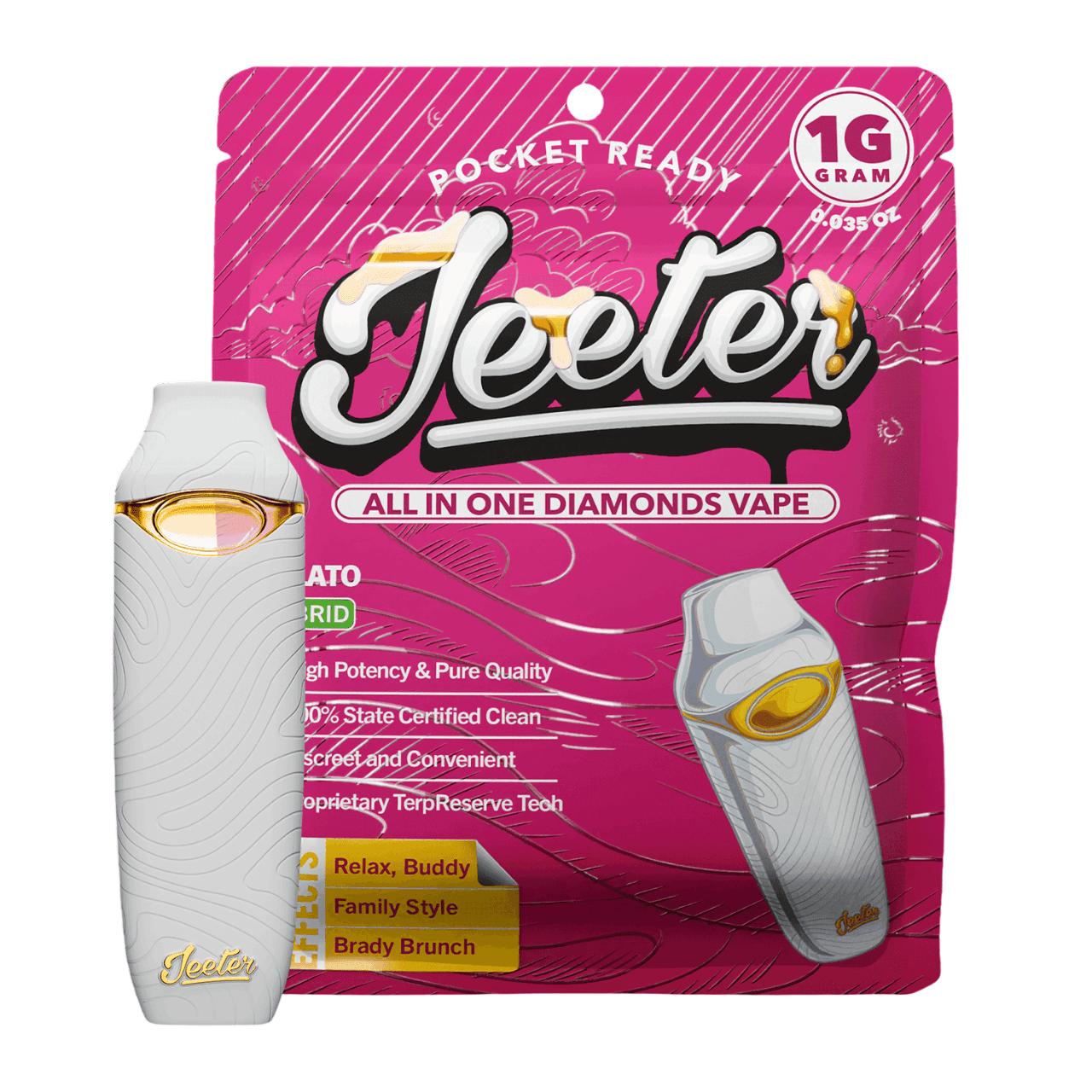 Jeeter Gelato 1000mg AIO Diamonds Vape