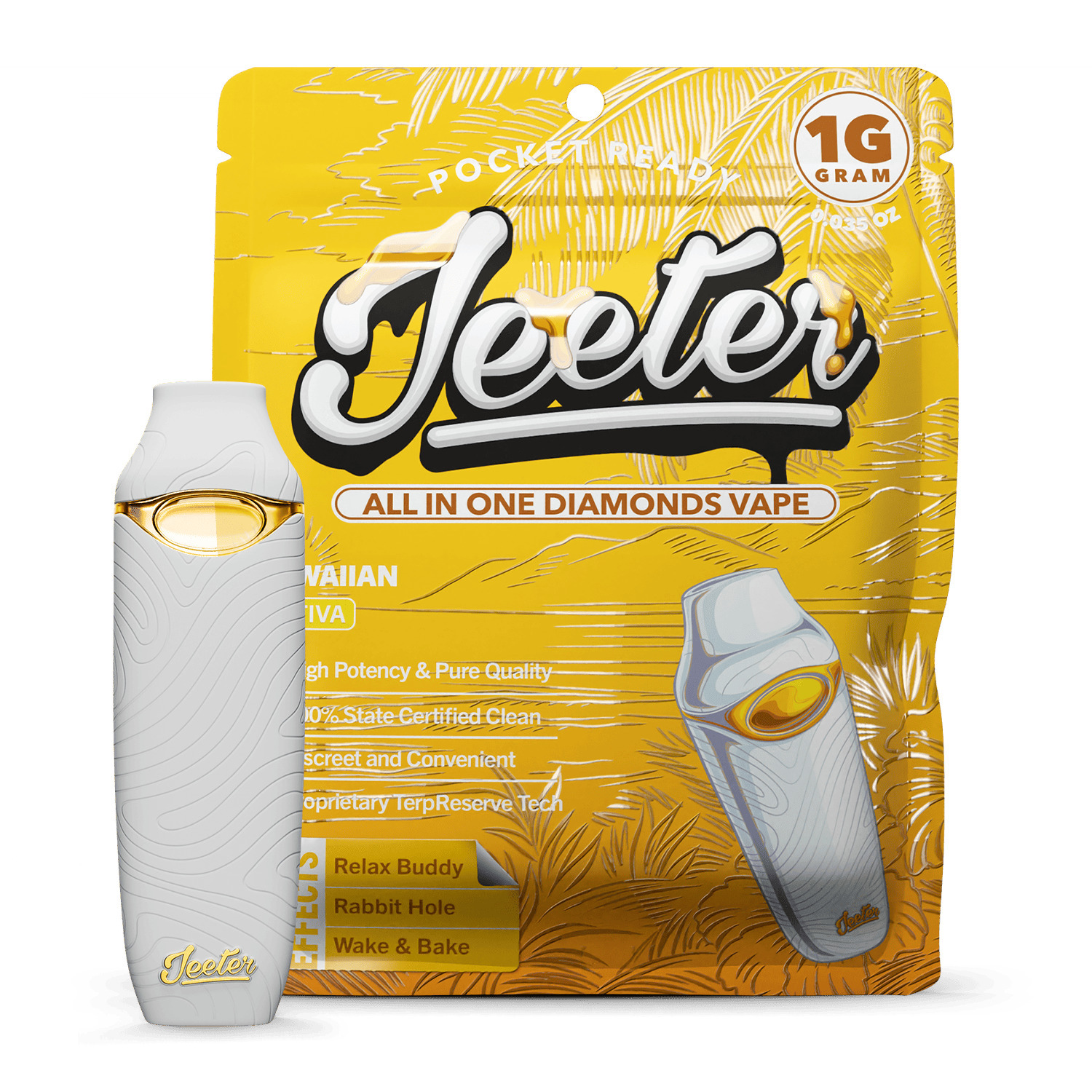 Jeeter - Hawaiian 1000mg AIO Diamonds Vape