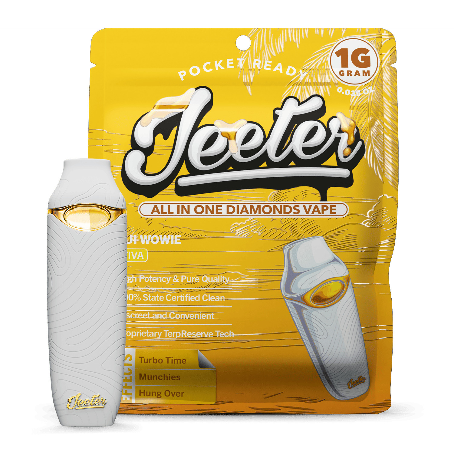 Jeeter - Maui Wowie 1000mg AIO Diamonds Vape