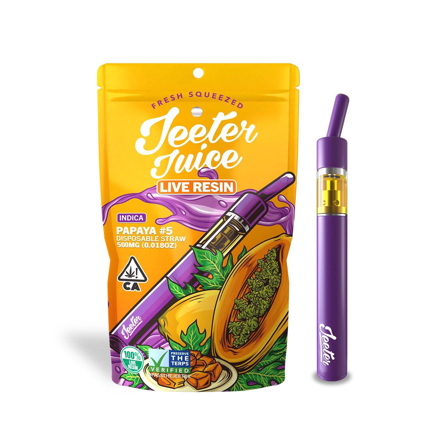 Jeeter Papaya #5 500mg Vape - Concentrates