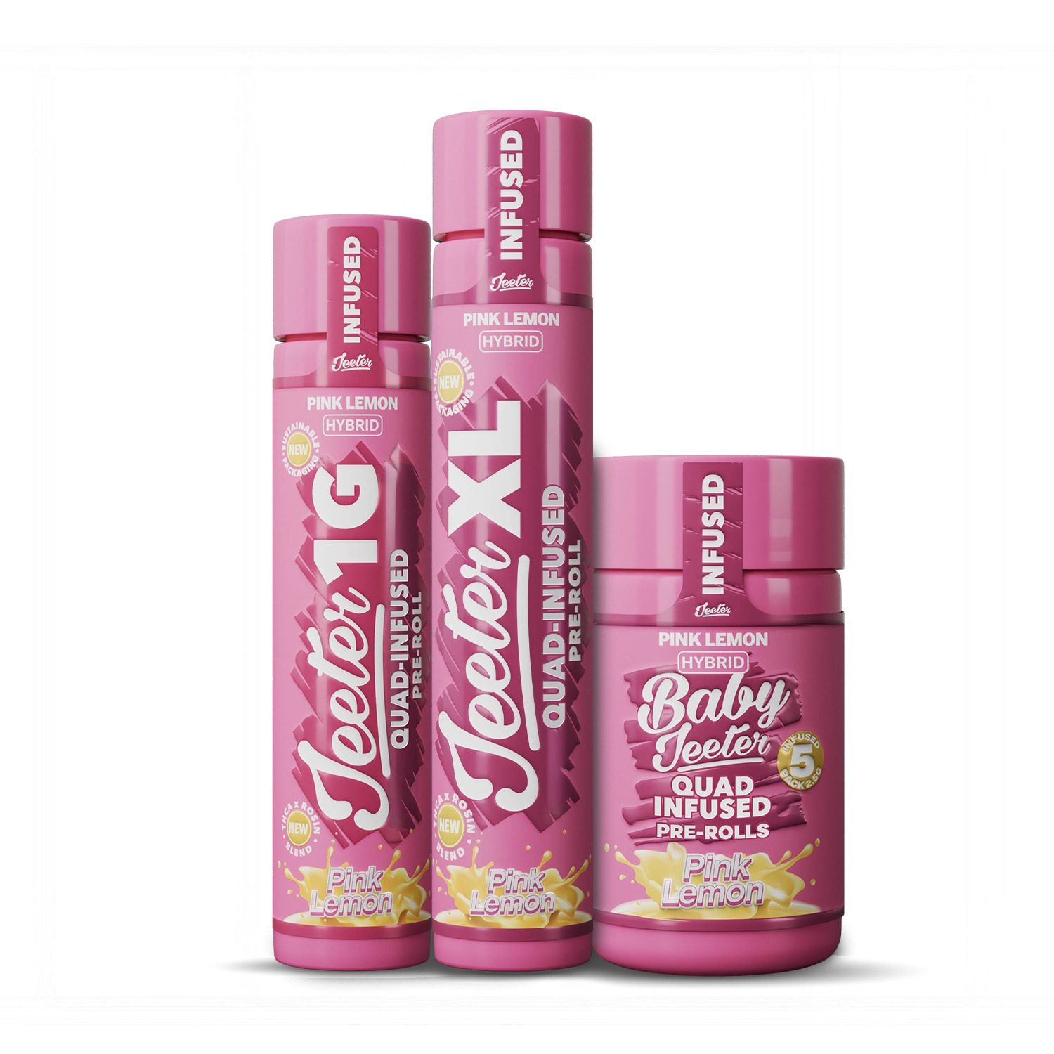 Jeeter Pink Lemon - Quad-Infused Pre-rolls