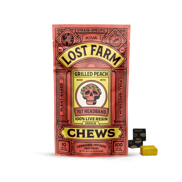 Lost Farm - Grilled Peach x 707 Headband Live Resin Chews