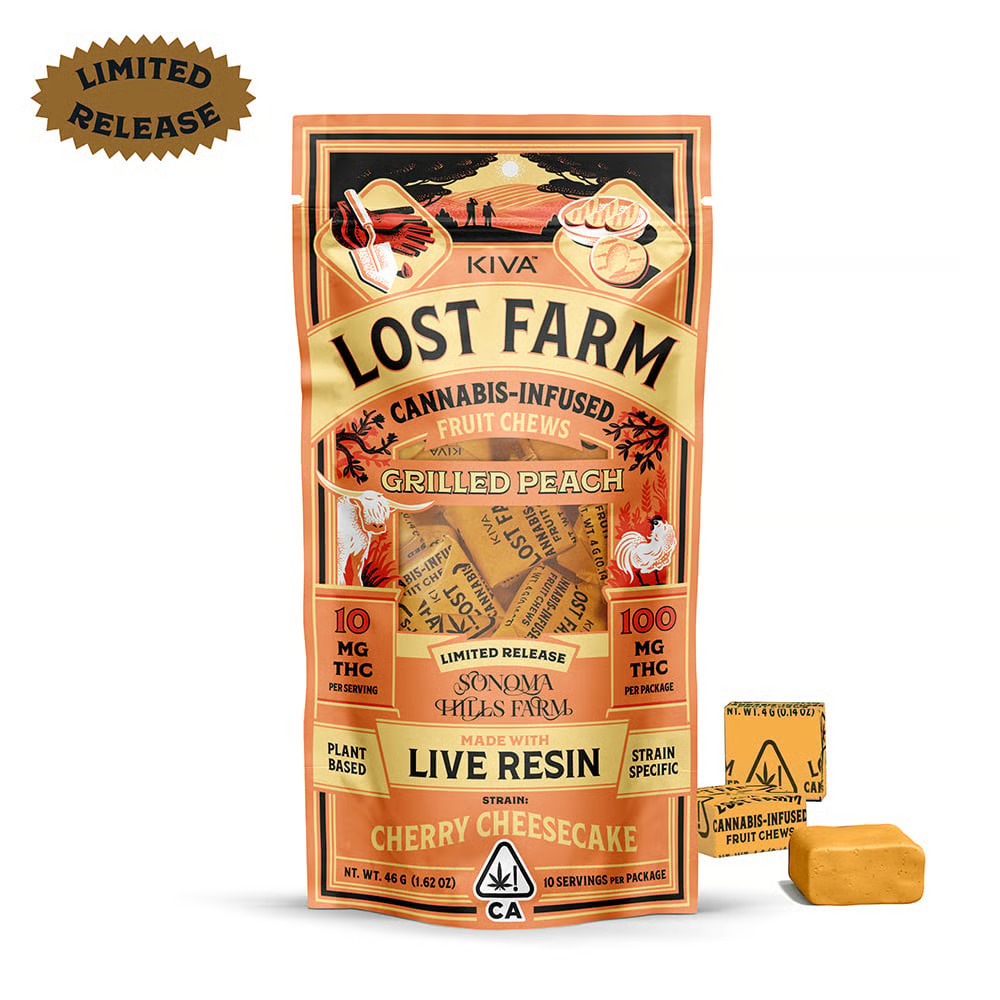 Lost Farm - Grilled Peach x Cherry Cheesecake Live Resin Chews