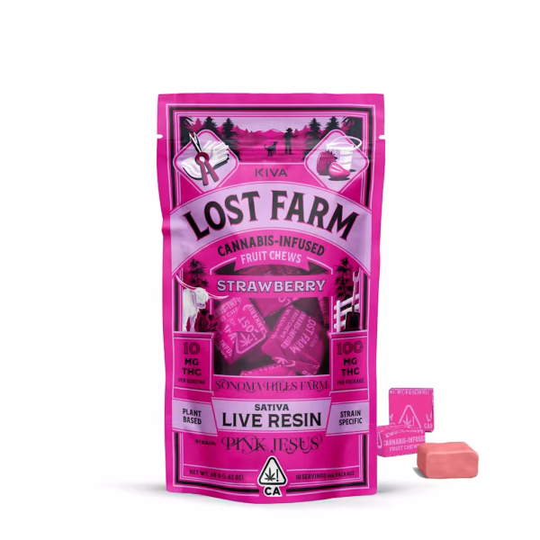 Lost Farm - Strawberry x Pink Jesus Live Resin Chews