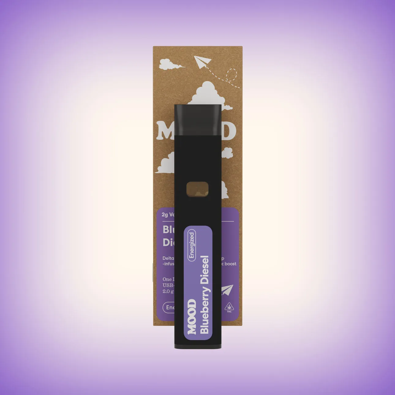 Second image of Mood - Hero Dose Delta-8 THC Blueberry Diesel Disposable Vape