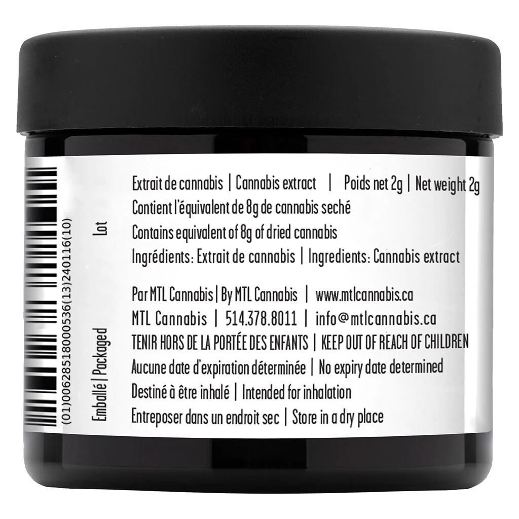 MTL Cannabis - Sage n' Sour Hash 2g